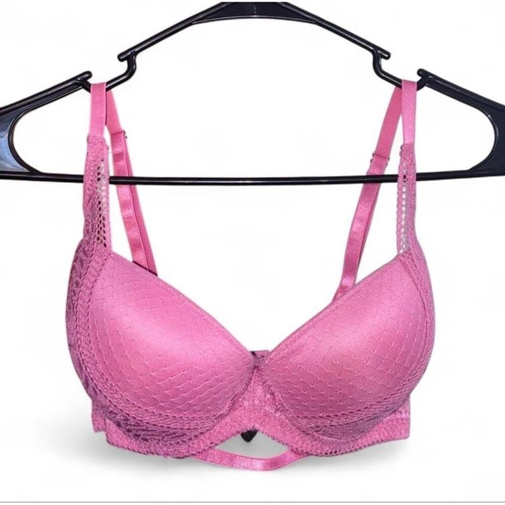 None Pink Lace Bra 34C
